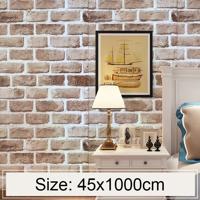 Retro baksteen creatieve 3D steen baksteen decoratie behang Stickers slaapkamer woonkamer muur waterdicht Wallpaper Roll grootte: 45 * 1000cm - thumbnail