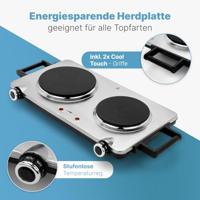 Clatronic DKP 3668 E Zwart, Roestvrijstaal Aanrecht Gesealde plaat 2 zone(s) - thumbnail