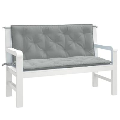 VidaXL Tuinbankkussens 2 st 120x50x7 cm stof gemêleerd lichtgrijs VidaXL Tuinbankkussens 2 st 120x50x7 cm stof gemêleerd lichtgrijs