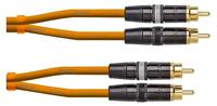 Cordial CEON DJ RCA 0.6 O Audio Verbindingskabel [1x Cinch-stekker - 1x Cinch-stekker] 0.60 m Oranje - thumbnail