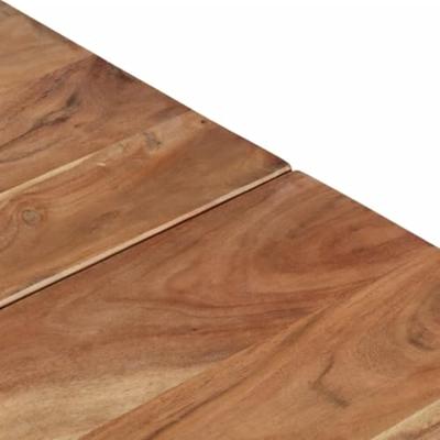 Salontafel roestvrij staal en massief acaciahout zilverkleurig Salontafel roestvrij staal en massief acaciahout zilverkleurig