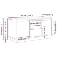Tv-meubel met LED-verlichting 100x41x50 cm bruin eikenkleur - thumbnail