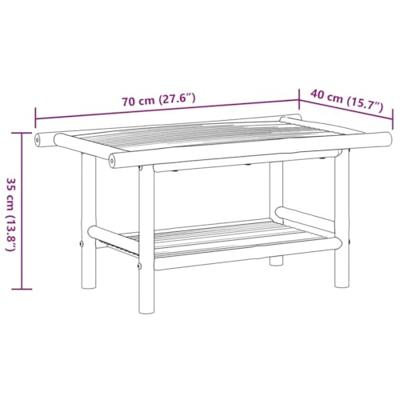 Salontafel 70x40x35 cm bamboe - thumbnail