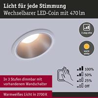 Paulmann 93410 Cole Coin Inbouwlamp Set van 3 stuks LED 6 W Wit, Zilver - thumbnail