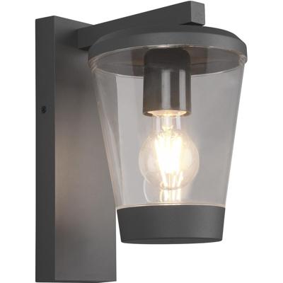 LED Tuinwandlamp Aluminium IP44 Antraciet - E27 Fitting
