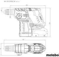 Metabo KH 18 LTX BL 24 SDS-Plus-Accu-combihamer 18 V 4.0 Ah - thumbnail
