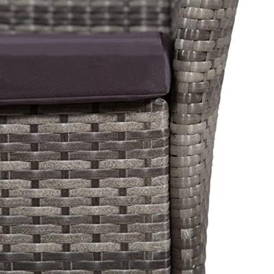 VidaXL 3-delige bistroset poly rattan grijs