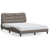 Bedframe zonder matras "Hvar" stof taupe 140x190 cm - thumbnail