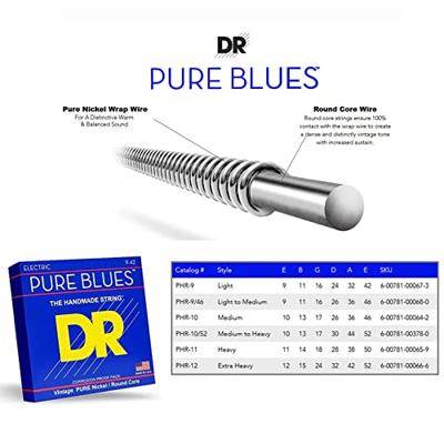 DR Strings PHR-11 Pure Blues Heavy 11-50 elektrische gitaarsnaren