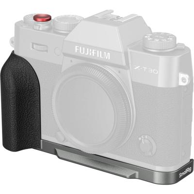 SmallRig 5665 L-Shaped Mount Plate with Silicone Handle for FUJIFILM X-T30 / X-T30 II / X-T30 III, Charcoal Silver