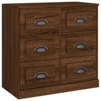 Dressoir 70x35,5x67,5 cm bewerkt hout bruin eikenkleur - thumbnail