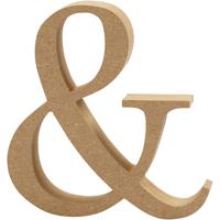 Creativ Company Symbool van mdf, &, h: 13 cm, dikte 2 cm, 1 stuk - thumbnail