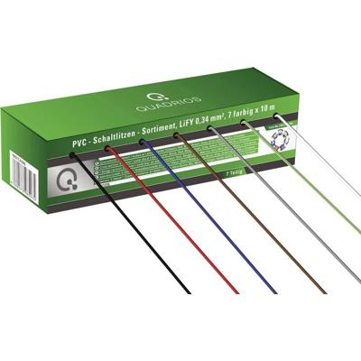 Quadrios 19011CA086 Draad LiFY 1 x 0.34 mm² Blauw, Bruin, Grijs, Rood, Zwart, Wit, Geel-groen 35 m