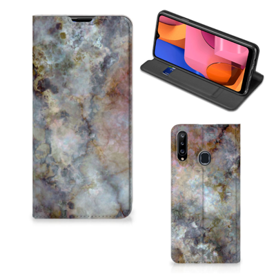 Samsung Galaxy A20s | Standcase | Marmer Grijs