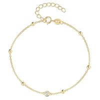 Titel: Elenza 925 Sterling Zilveren Armband met Gouden Details - thumbnail