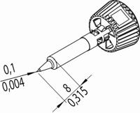 Ersa 0142PDLF01/SB Soldeerpunt Potloodvorm Grootte soldeerpunt 0.10 mm Inhoud: 1 stuk(s) - thumbnail