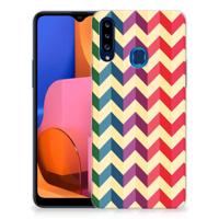 Samsung Galaxy A20s | TPU bumper | Zigzag Multi Color - thumbnail