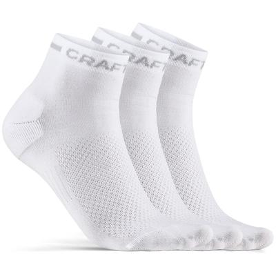 Craft 1910637 Core Dry Mid Sock 3-Pack - White - 34/36