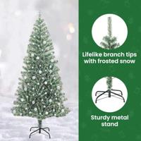 VidaXL Kunstmatige kerstboom sneeuw gevlochten met led licht 240 cm - thumbnail