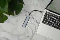 Digitus DA-70246 USB 3.1 Gen 1-hub 4 poorten Met aluminium behuizing Donkergrijs - thumbnail
