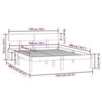 Bedframe massief grenenhout 150x200 cm UK King - thumbnail