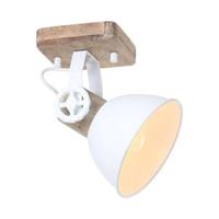 Steinhauer Retro wandlampGearwood wit met houtbruin - 7968W - thumbnail