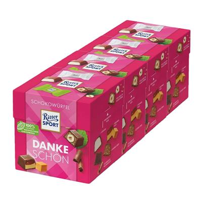 Ritter Sport - Choco-blokjes Dankeschön - 4x 176g