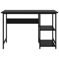 VidaXL Computerbureau 105x50x72 cm mdf en metaal zwart - thumbnail