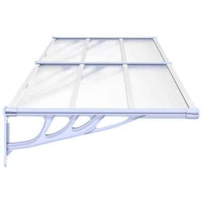 VidaXL Deurluifel 239x90 cm polycarbonaat grijs en transparant