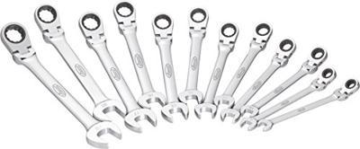 Vigor V2818 Steek-ringratelsleutelset 12-delig Sleutelbreedte (metrisch) 8 - 19 mm