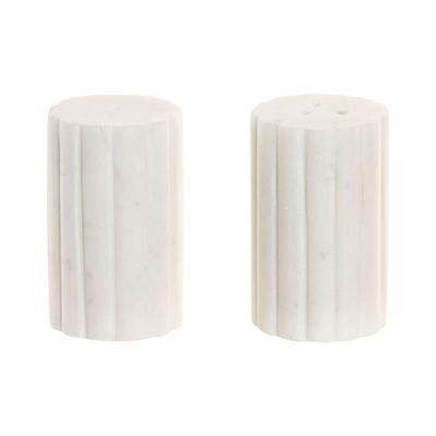 Peper- en Zoutvat Home ESPRIT Wit Stads 4,5 x 4,5 x 8 cm