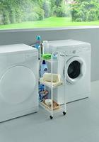 Tomado-Metaltex slim keukentrolley met wielen 23x56x84 cm wit - thumbnail