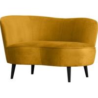 WOOOD Lounge Fauteuil 'Sara' Links, Velvet, kleur Oker - thumbnail