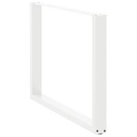 Eettafelpoten 2 st U-vormig 100x(72-73) cm staal wit - thumbnail