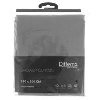 Douchegordijn Differnz Color Polyester 180x200 cm Grijs Differnz - thumbnail