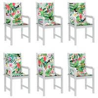 VidaXL Stoelkussens 6 st lage rug stof meerkleurig - thumbnail