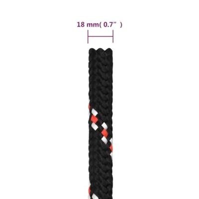 VidaXL Boot touw 18 mm 100 m polypropyleen zwart