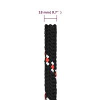 VidaXL Boot touw 18 mm 100 m polypropyleen zwart - thumbnail