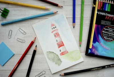 Stabilo aquacolor kleurpotloden arty etui 12 stuks Stabilo aquacolor kleurpotloden arty etui 12 stuks