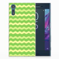 Sony Xperia XZs | XZ TPU bumper Waves Green - thumbnail