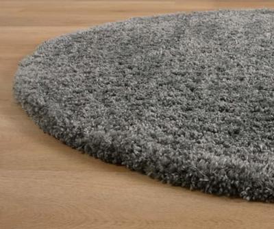 Tapeso Ovaal hoogpolig vloerkleed - Cozy Shaggy - grijs - 300x400 cm