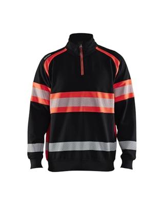 Blåkläder High-Vis Sweater 35531158 | Zwart/High-Vis Rood | Maat XL - 7330509830901 Blåkläder High-Vis Sweater 35531158 | Zwart/High-Vis Rood | Maat XL - 7330509830901