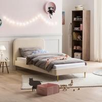 Artistiq Bed 'Federico' Velvet, 90 x 200cm, kleur beige - thumbnail