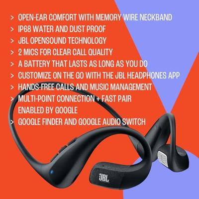 JBL Endurance Pace Wit Open-ear sportoordopjes JBL Endurance Pace Wit Open-ear sportoordopjes