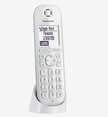 Panasonic KX-TGQ200GW DECT IP-telefoon (draadloos, compatibel met CAT-iq 2.0, handsfree-modus, nummervergrendeling, Eco-Plus, digitale telefoon) wit