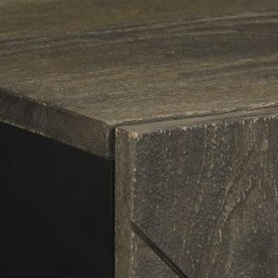 Dressoir 40x33x75 cm massief mangohout zwart