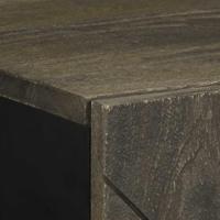 Dressoir 40x33x75 cm massief mangohout zwart - thumbnail