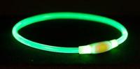 Trixie halsband usb flash light lichtgevend oplaadbaar tpu groen - thumbnail