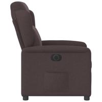Fauteuil verstelbaar elektrisch stof donkerbruin - thumbnail