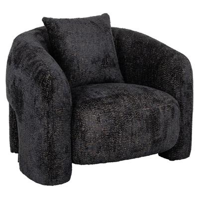 Richmond Fauteuil 'Milania' Chenille, kleur Zwart